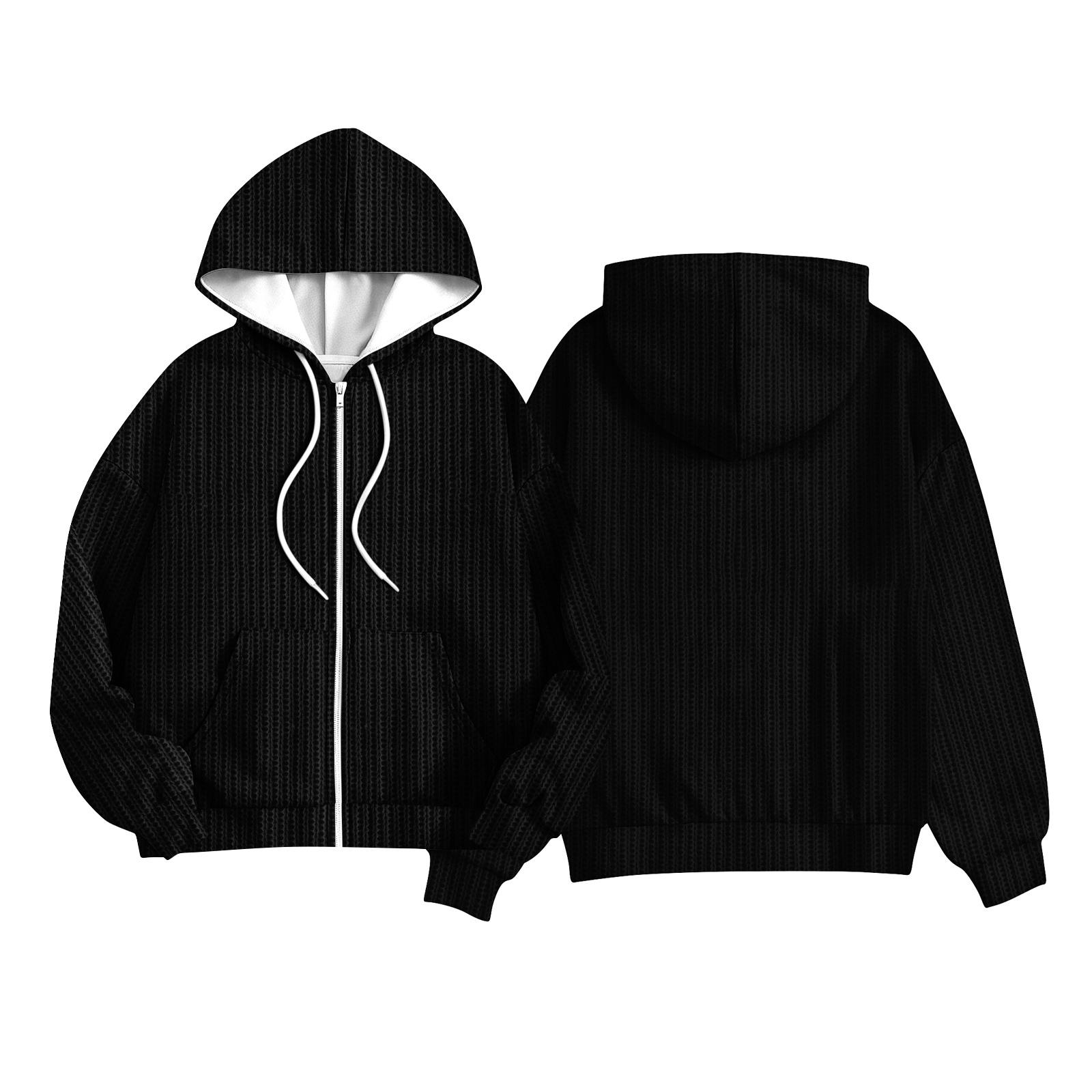 

Children Girls And Boys Fashion Jacket Casual Printed Long-sleeved Hooded Cardigan Sweatshirts 100 чорний