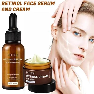 Crema facial con retinol, antiarrugas, reafirmante, lifting, antiarrugas, suero hidratante, iluminador y cuidado de la piel coreano.