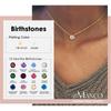 EMancoNecklace Ultra-shiny Exquisite Design Birthstone Series Necklace Luxurious 12-color Pendant Zircon Necklace