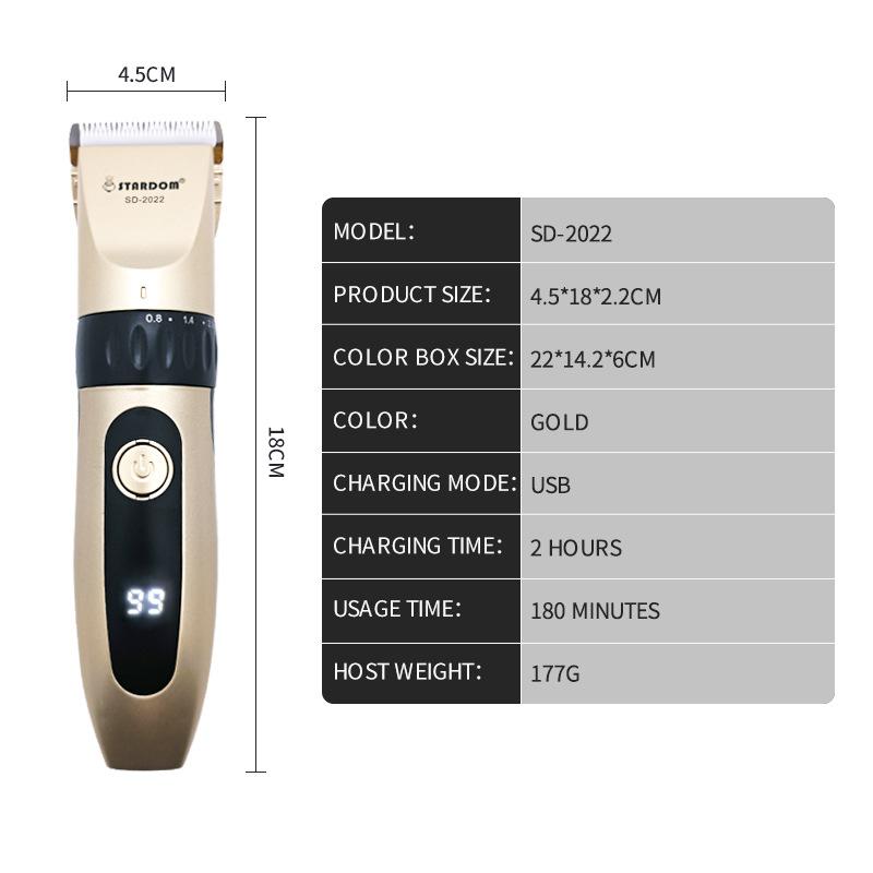 Pet Shaver, Hair Clipper, Hair Pusher, Cat and Dog Pet Cleaning Products, Rechargeable Hair Trimmer