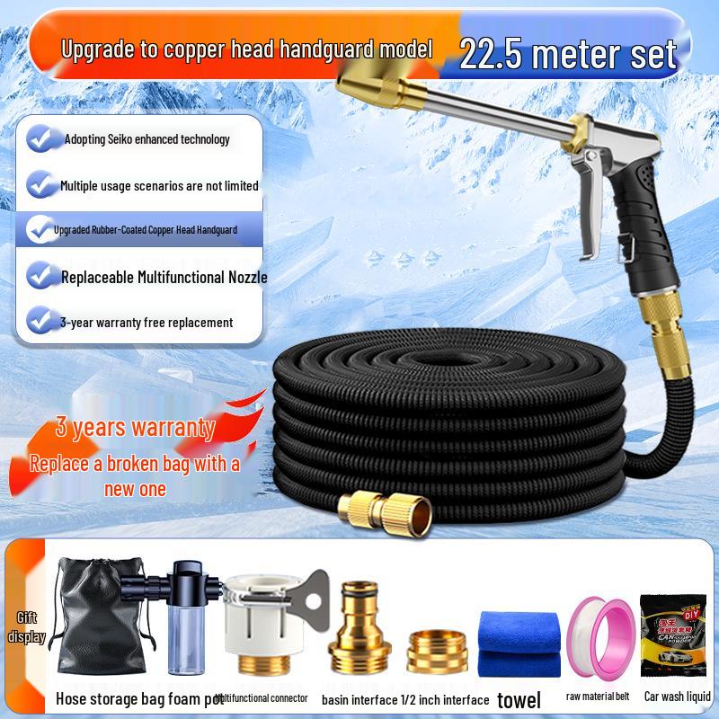 High-Pressure Car Wash Water Gun with Telescopic Hose