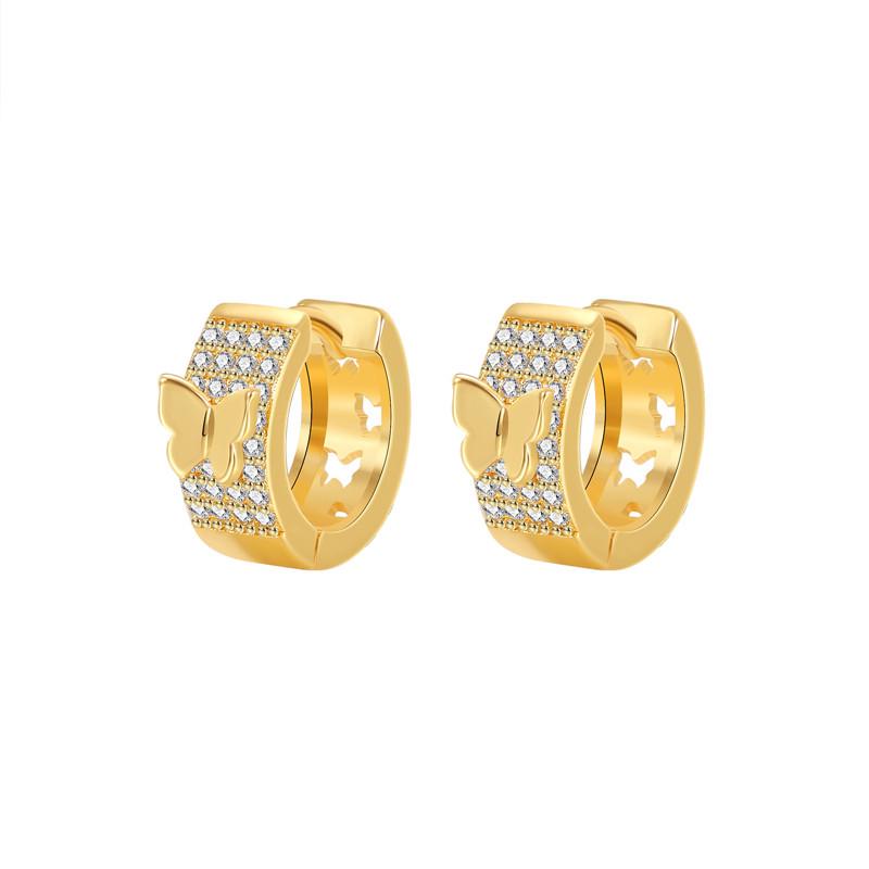 High-End Fashion Geometric Earrings Collection: Electroplated Simple All-Match Commuter Earrings