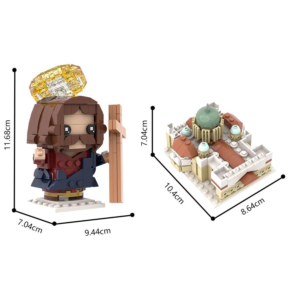 MOC Фигурка Иисуса Наборы Строительных Блоков Модель St. Собор Святого Петра Церковь Иисуса Конструктор Кирпичики Игрушка Подарок для Взрослого PDF instruction