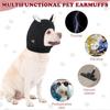(Black)Quiet Ears for Dogs, Dog Ear Muffs Noise Protection Knitted Dog Hats Pet Ears Warm Dog Ear Cover Winter Hat Dog Snood Head Wrap Bunny Costume f
