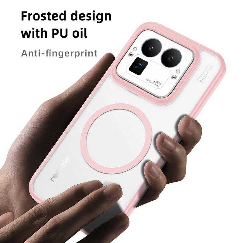For Realme GT8 and Realme GT8 Pro Case Frosted Semi-transparent Baby Skin Touch Raised Camera Lens Lips Guard Hybrid Soft Cover