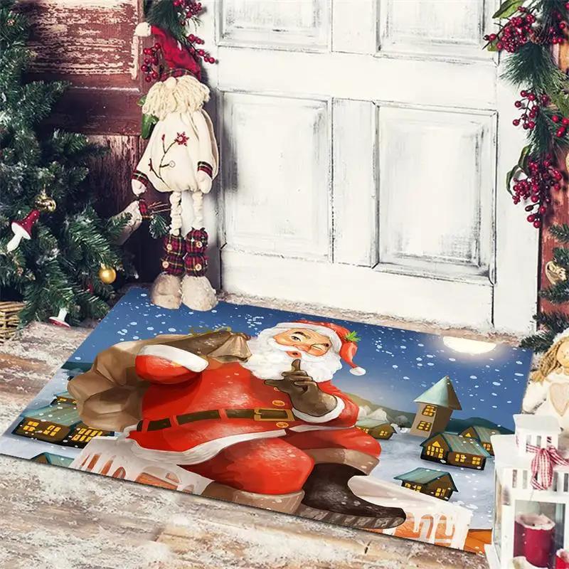 VIKAMA Christmas Decorative Floor Mat, Entrance Welcome Mat, Indoor and Outdoor Carpet, Home Decoration, Happy New Year 2026