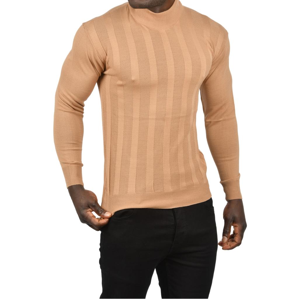 DeepSEA Çizgi Desenli Yarım Balıkçı Yaka Triko Boğazlı Kazak 2505513