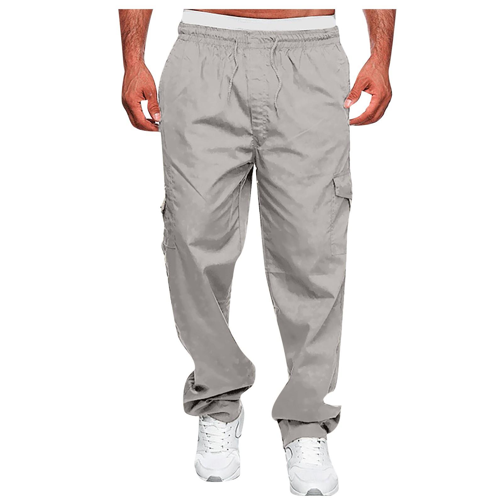

Men s Sports Casual Jogging Trousers Lightweight Hiking Work Pants Outdoor Pant XXXXL бежевый