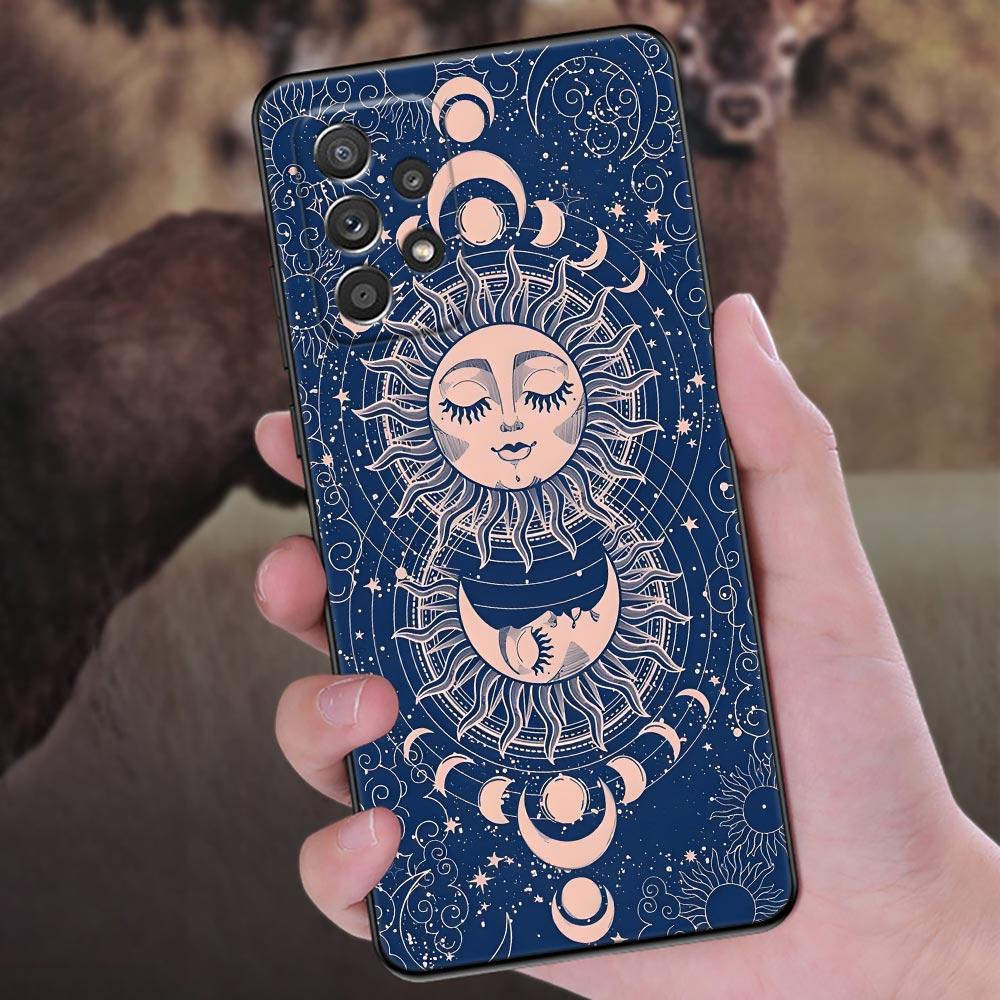 Sun Moon Tarot Card Astrology Phone Case For Samsung Galaxy A57 A56 A37 A55 A36 5G A26 A54 A52 A35 A34 A25 A17 A16 A15 A07 Cover