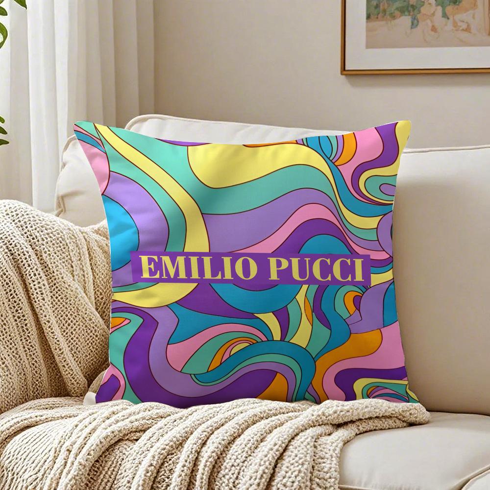 Vibrant Fashion Brand EEmilio PPucci Cushion Cover Pillowcase Antidustmite living Room Sofa Decor Cushion Room
