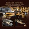 1979Pcs Retro Steamship/Mechanical Whale Ship Building Blocks Set With Lights, Desktop Ornament, Assembly Toy, Birthday Gift