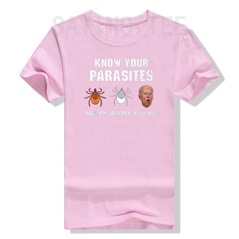 Know Your Parasites Funny Joe Biden TShirt Sarcastic Sayings Quote Jokes Graphic Tee Tops Unisex Clothing Campaign Street Outfit