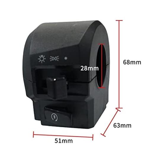 Motorcycle Handlebar Switches for Yamaha 125 22mm Motorcycle Universal Handlebar Turn and Power Switch Assembly YBR125, 7/8" Switches, Horn, Signal,