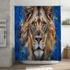 Animal Painting Shower Curtain 3D Printed Waterproof Fabric Decorate Your Bathroom In Style with This Beautiful Lion Design