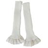 Ribbed Knitted Vertical Striped Leg Warmers Boot Cuffs Cute Ruffled Lace Hem Leg Covers Over Calf Long Socks for Women