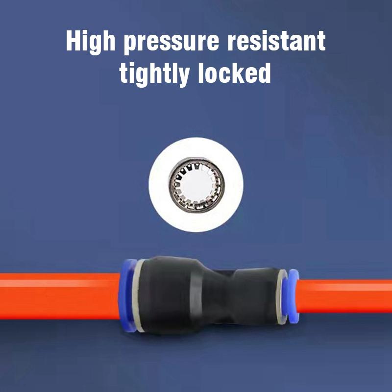 Pneumatic Pipe Quick Connector Air Tube Plastic T Type Tee Three-way Straight Push Lock Joint Hose Connector 4mm/6mm/8mm/10mm