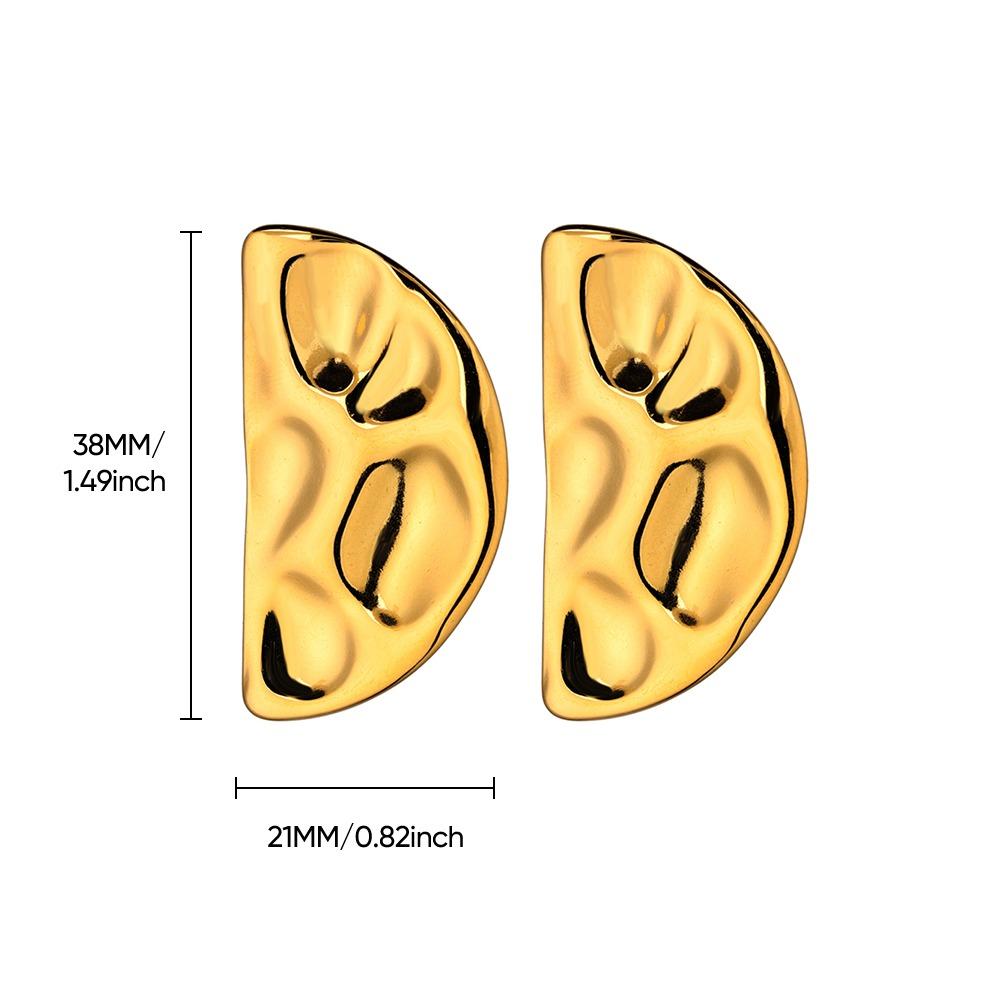 Glossy Spiral Sesign Stud Earrings For Women Stainless Steel Punk Creative Minimalist Stud Earringtrendy Jewelry Gifts Mujer