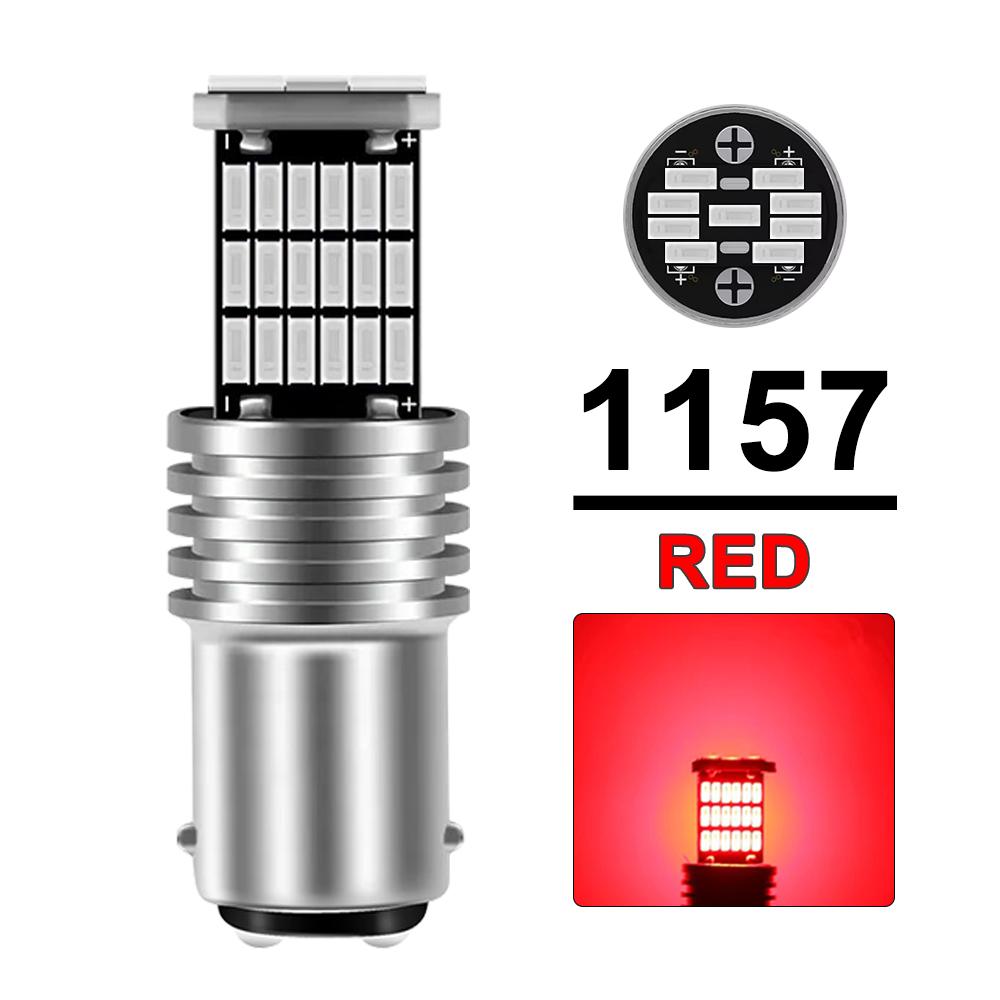 2/4/8 PCS P21W BA15S 1156 BAY15D 1157 LED Bulb 12V 24V 4014-45SMD 1000LM Super Bright Car Brake Parking Turn Signal Lights Amber