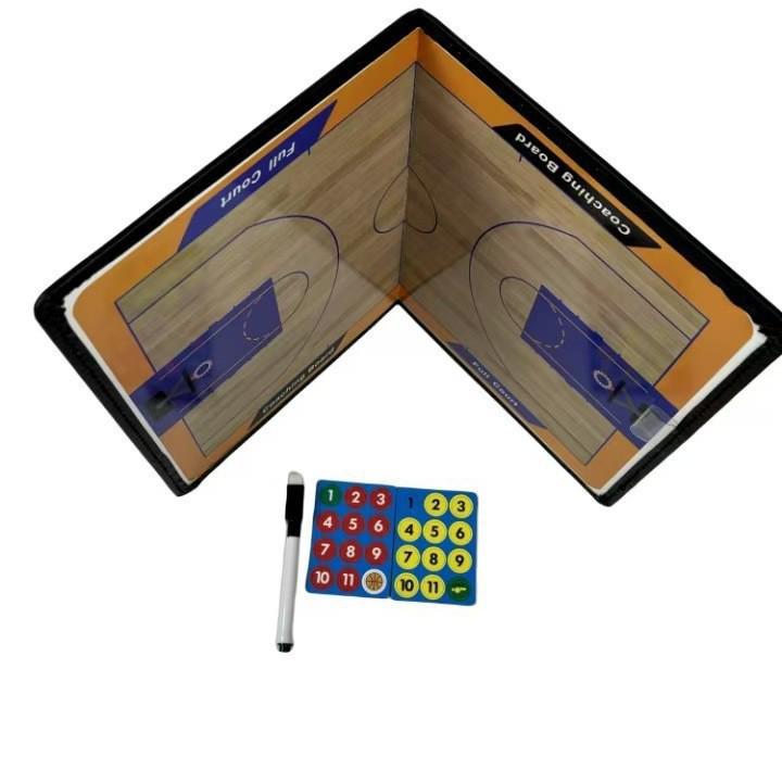 Dual-Sided Magnetic Tactical Coaching Board: Portable Foldable for Basketball & Football Training