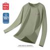 MINISO Men's Pure Cotton Long Sleeve Crew Neck T-Shirt