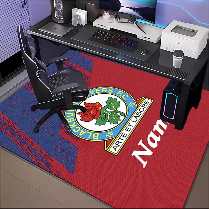 Custom Name Rovers Crest Print Rug Game Carpet, Floor Mat for Bedroom Living Room Entryway Rug, Home Decor Idea Gift for Christmas Birthday