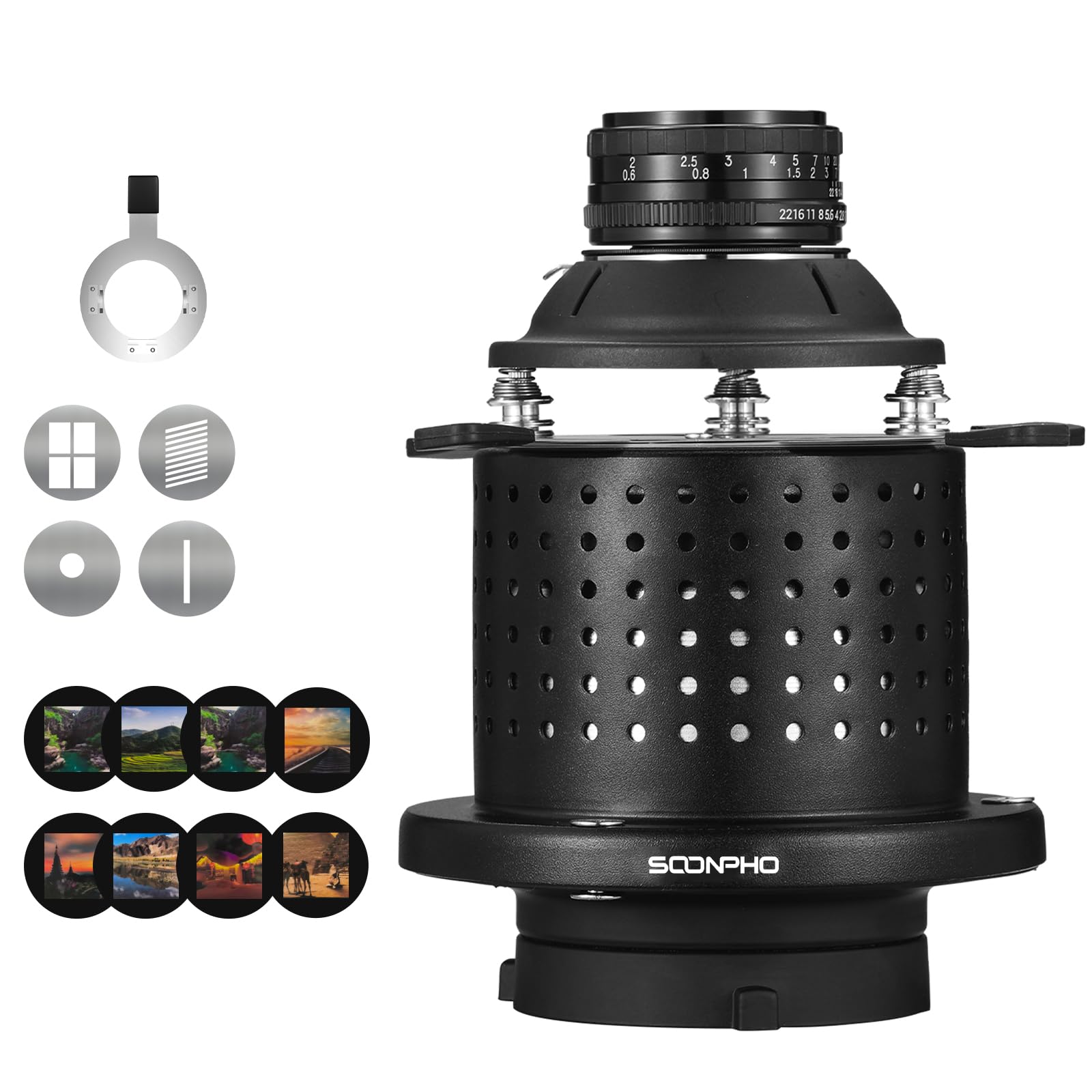 

SOONPHO Коническая оптическая вспышка для косплея OT1 PRO 50 мм, совместимый с фильтрами, доступно выставление счетов, снут, конический снут, фонарик, портрет,