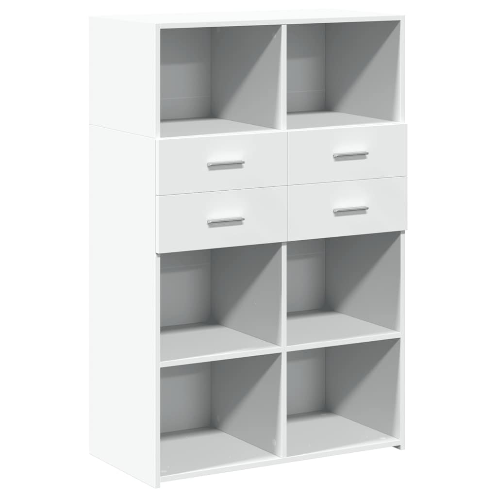 Highboard White 80 x 42.5 x 124 cm Particleboard