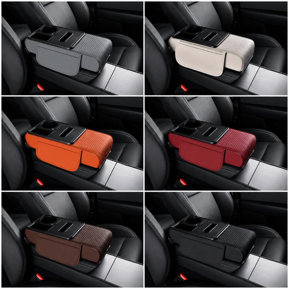 PU Leather Car Armrest Pad Height Increasing Armrest Pillow Car Armrest Cushion for Car Interior
