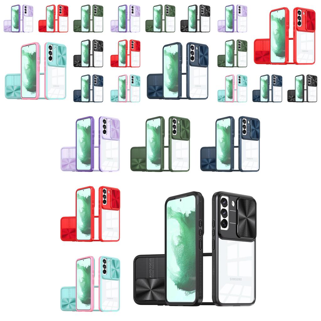 Protective And Stylish! Two-in-one Samsung S23 Ultra Phone Case In Trendy Colors Navy Blue Blue+pink Chinese Red Purple Olive Green Black Pink+green