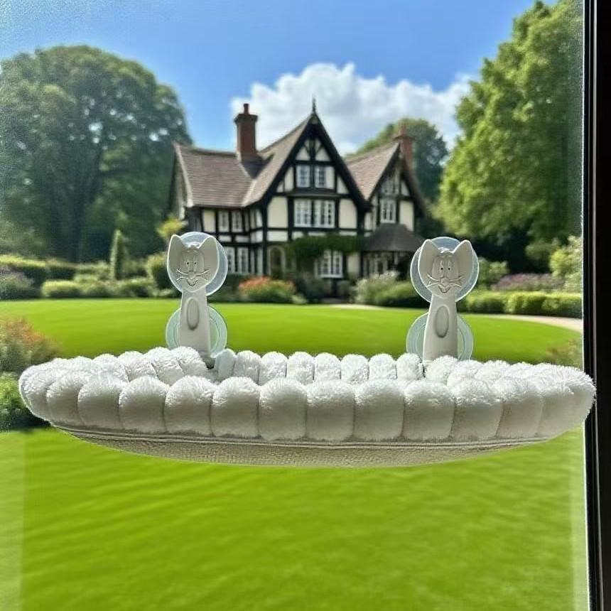 Cat Hammock Kitten Bed for Window Sill Sunbathing with Suction Cup