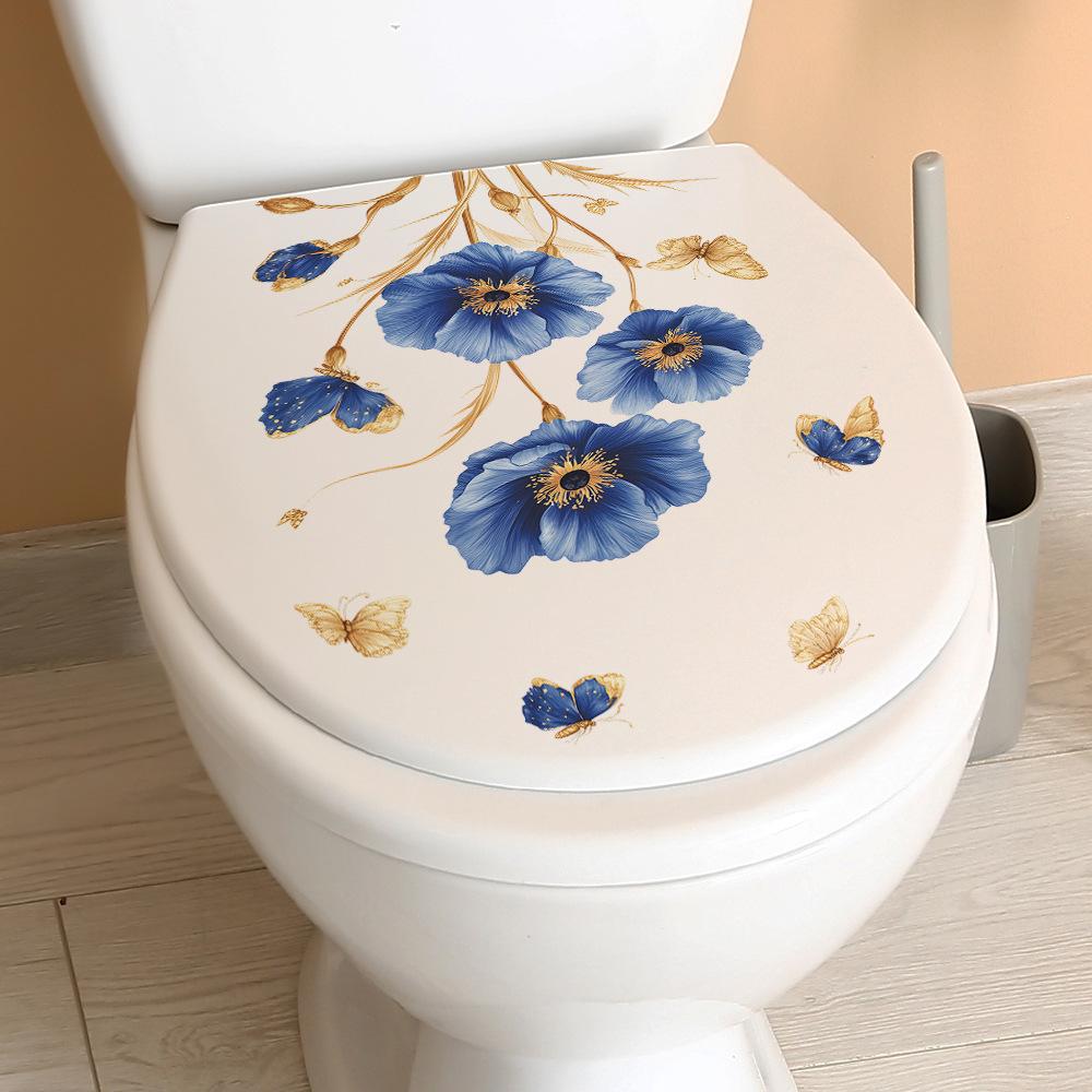 Poppy Flower Bathroom Toilet Toilet Home Beautification Stickers