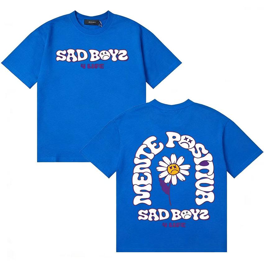 Singer Junior H Sad Boyz 4 Live Graphics Cotton T Shirt Unisex Women Short Sleeve Casual Hipster Double Sided Print Gothic Cozy Tee