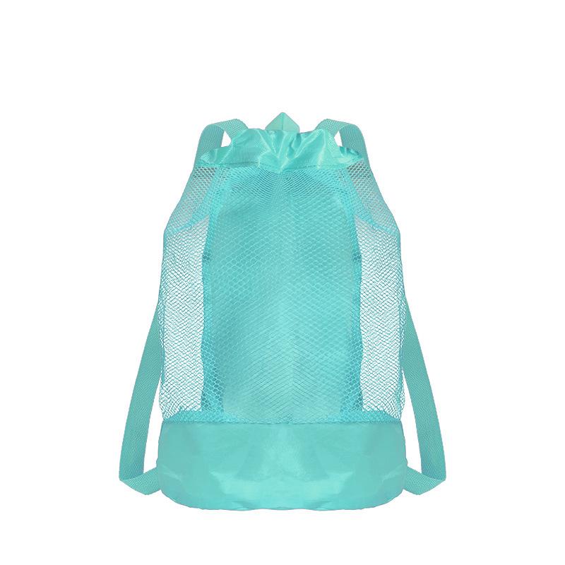 

Сетчатый пляжный рюкзак для хранения и путешествий большой вместимости для детских игрушек и мелочей 23*50cm зелёный