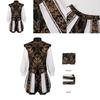 Renaissance Prince Vest And Pumpkin Pants Set With Polyester Fabric For Vintage Style Men