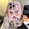 Cute Katie bracket is suitable for Apple 17PROMAX mobile phone case, Huawei Honor mobile phone case all-inclusive.