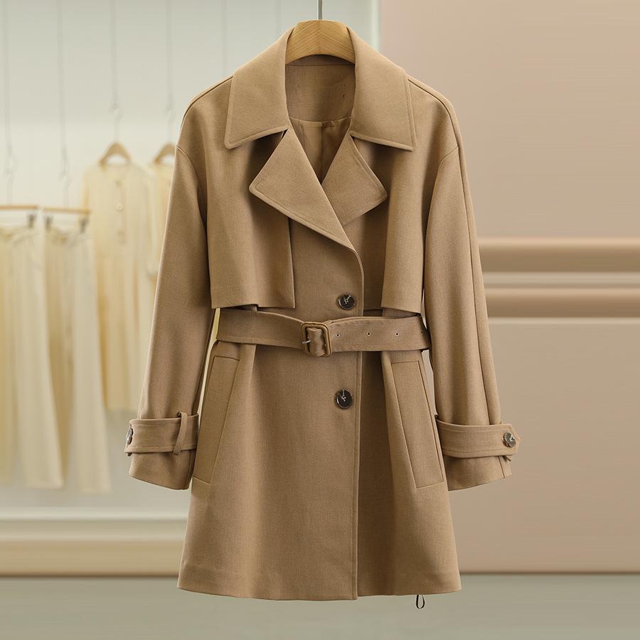 

Женский элегантный тренч в французском стиле Jiabei Yifei, коллекция 25 Large