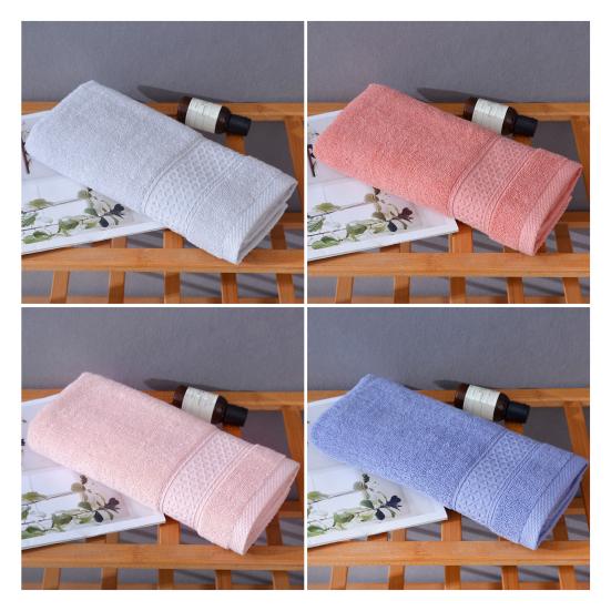 Toalha de Banho Macia e Absorvente de Terry de Algodão, Pano de Rosto, Amigo da Pele, Cor Sólida, Jacquard, para Casa