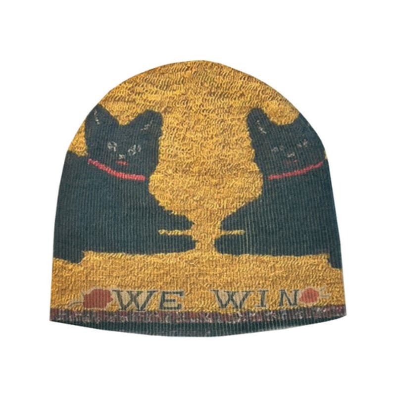 

Двадцать Четыре Т Шапка-бини Чёрный Кот Всегда Выигрывает Yellow