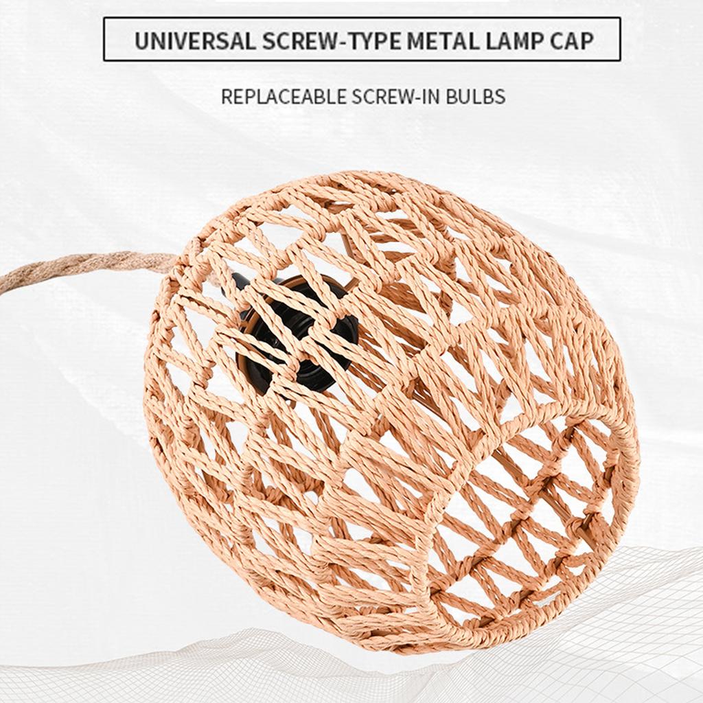 Hanging Lamps, Rattan Chandeliers (excluding Bulbs), 15-foot Plug Power Cord, Wall-mounted Chandeliers, Suitable For Bedrooms And Living Rooms