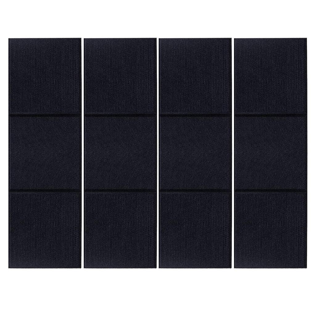 Set of 12 Self Adhesive Acoustics Foam Panels Square Soundproof Wall Panels Suitable for Recordings Studios Bedroom