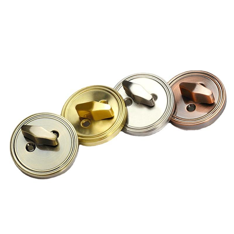 Home Door Gate Single Cylinder Deadbolt Stainless Steel Dead Bolt Door Lock Round-shape Locking Gear Door Lock Invisible Lock
