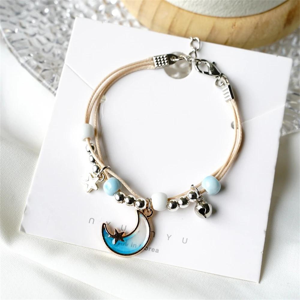 Creative Handmade Starfish Shells Pearl Pendant Adjust Bracelet Anklet Friendship Bracelets On Hand For Woman Luxury Jewelry New