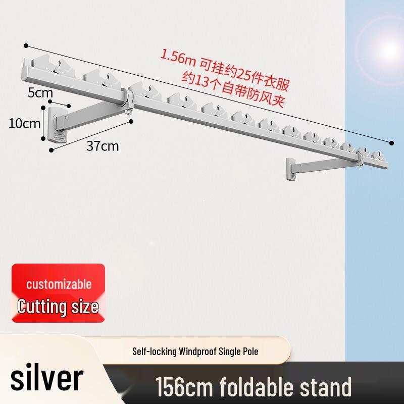 Invisible Wall-Mounted Retractable Clothes Drying Rack for Balcony and Home Use