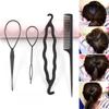 Simple Pattern Hair Pulling Pin Hair Styling Set Four Piece Hairdressing Tool Hair Styling Braid Hair Tool