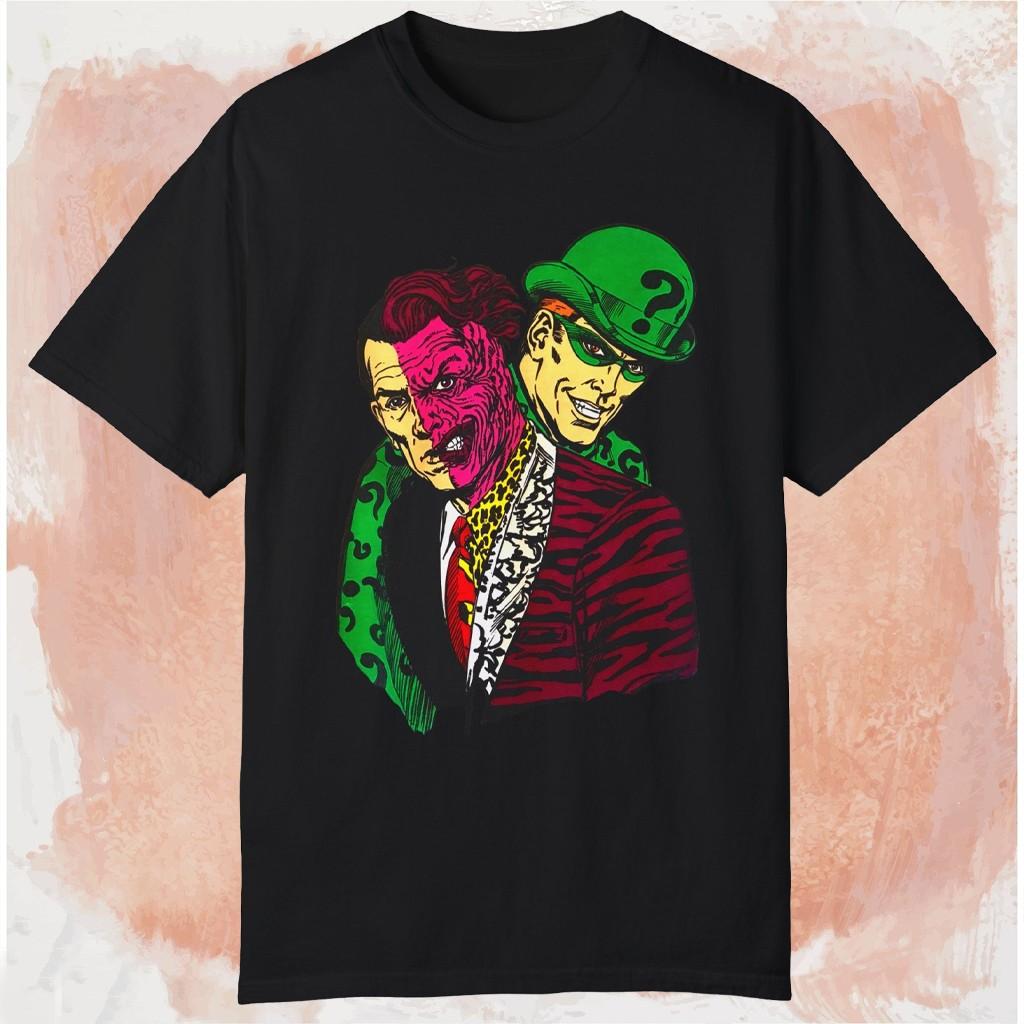 DC Comics Batman Forever Riddler X Two Face Unisex Black T-shirt S разноцветный