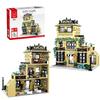 Moc Exquisite European Architecture Coffee Shops City Streets Retro Houses Building Blocks Diy Toys Children'S Gifts
