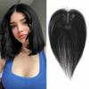 Clip In Natural Synthetic Hair Bangs Fringe Hair Pieces Middle Part Hair Extension Topper For Women Hair Loss
