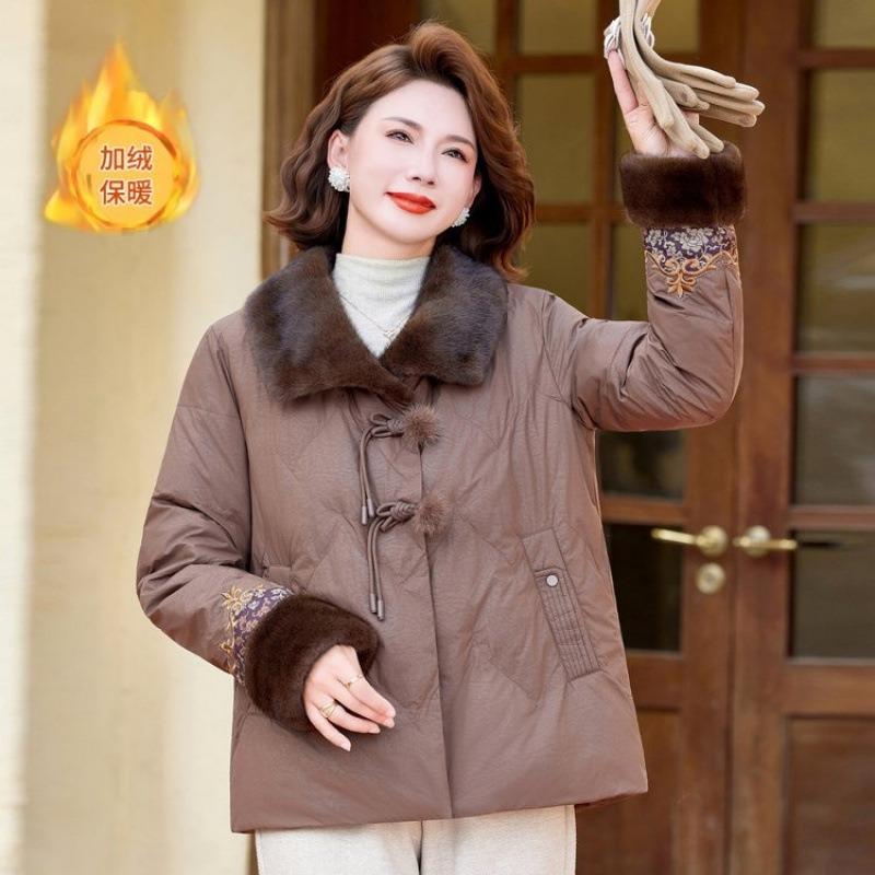 

Зимняя пуховая хлопковая одежда, наслоенная и утолщенная хлопковая одежда, женские хлопковые куртки и женские куртки. 5XL [Recommended 150-80 kg]