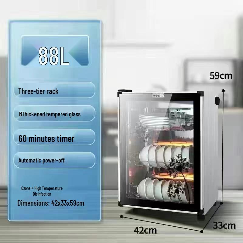 Compact Vertical Dish Drying Cabinet for Tableware and Utensils