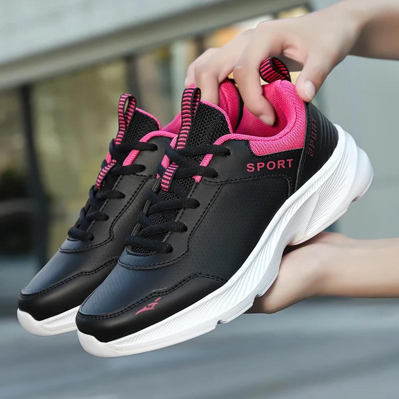 Women's Lightweight Sports Shoes Fashionable Trendy Breathable Classic Walking Shoes Comfortable Soft Soled Casual Single Shoes